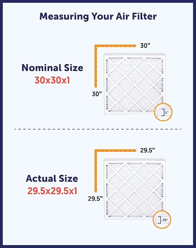 Filter King 35x26.5x1 Air Filter | 4-PACK | MERV 8 HVAC Pleated A/C Furnace Filters | MADE IN USA | Actual Size: 35 x 26.5 x .75"