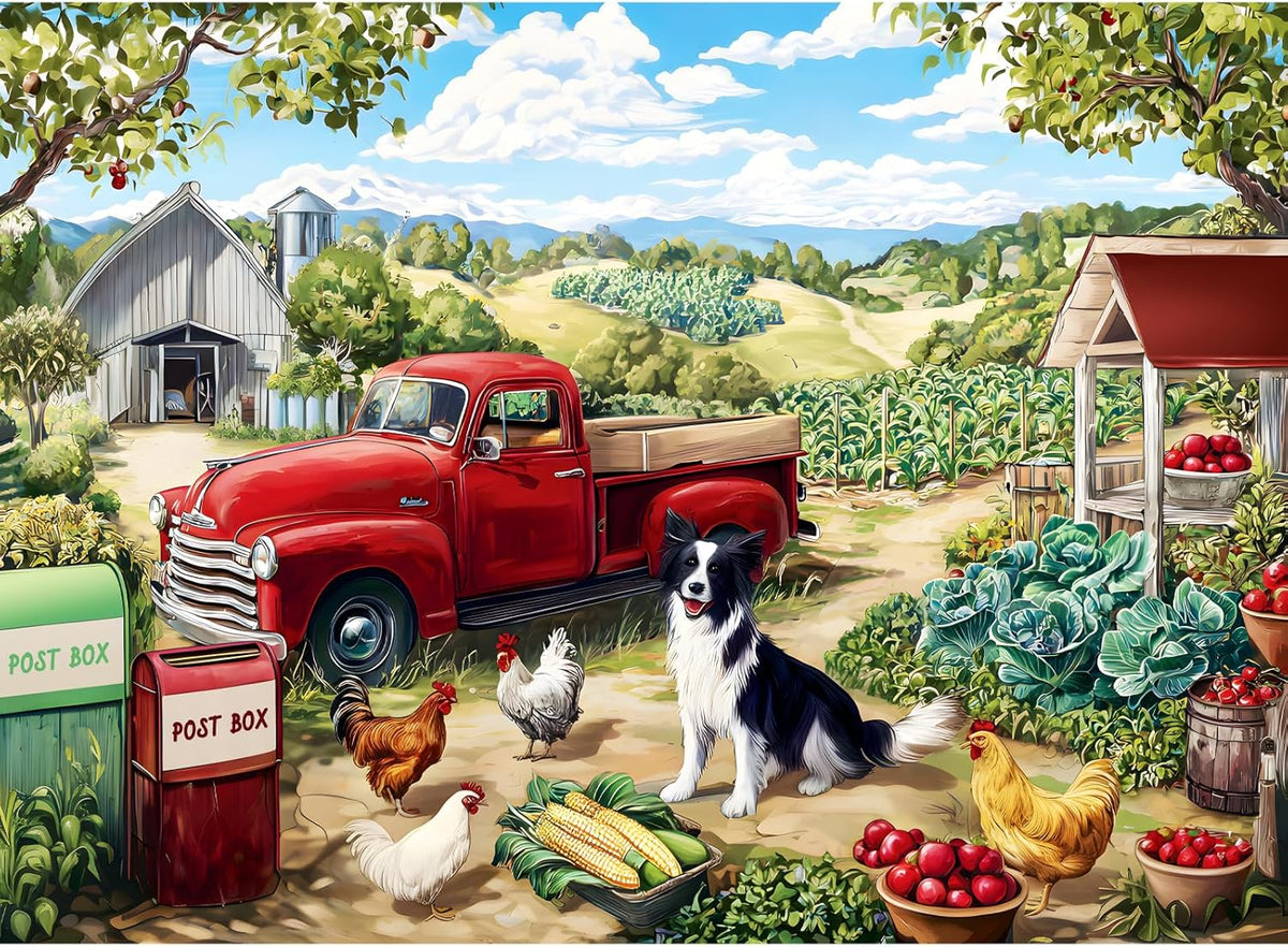 500 piece retro style jigsaw puzzles for adults, perfect for car and food station enthusiasts