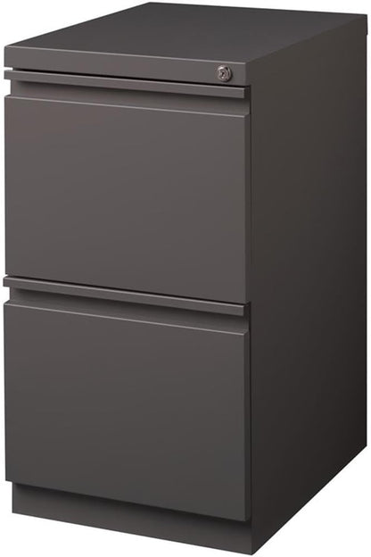 Bowery Hill 20" D Mobile Pedestal 2-Drawer File/File- Full Width Pull in Espresso