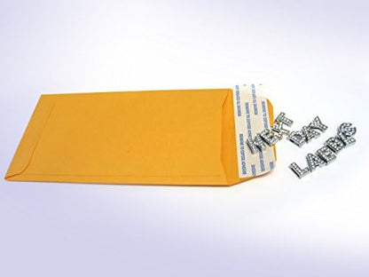 NextDay Labels #7 Coin Envelopes - 500-Pack Brown Kraft Peel & Seal Money Envelopes for Cash, Coins, Jewelry, or Small Parts for Home, Office, or Business Use - Made in USA