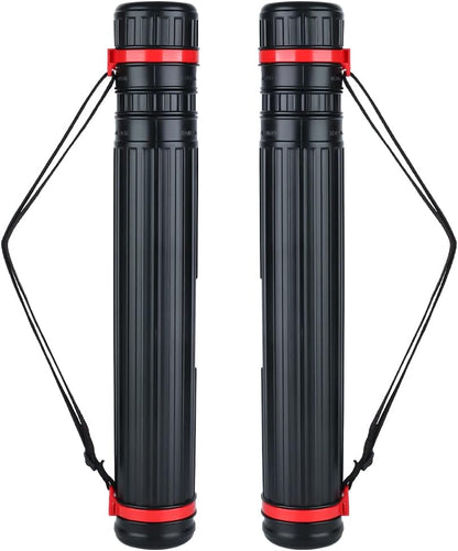 TRANSON 2-Pack Small Poster Tube Storage 17“ to 27” Extendable for Documents Blueprints Artworks Scrolls