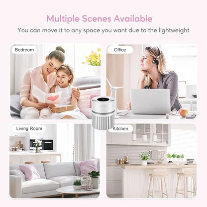 MEGAWISE EPI810 Air Purifier forLarge Room, 215 sq ft Coverage, Real-Time Air Quality Monitor, Fragrance Sponge & Wildfire Smoke, Dust Removal