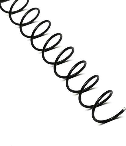 RAYSON 14.3mm Wire Spiral Coil Binding, 3:1 Pitch, 9/16" Metal Coils Comb Binding 115 Sheets Capacity, Black Color & Pack of 100