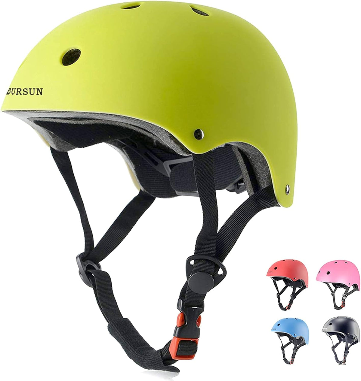 Bursun Kids Bike Helmet, Adjustable Toddler Helmet for Ages 2-14, Multi-Sport Helmet for Kids Boys Girls, Skateboard, Roller Skating, Bicycle Scooter