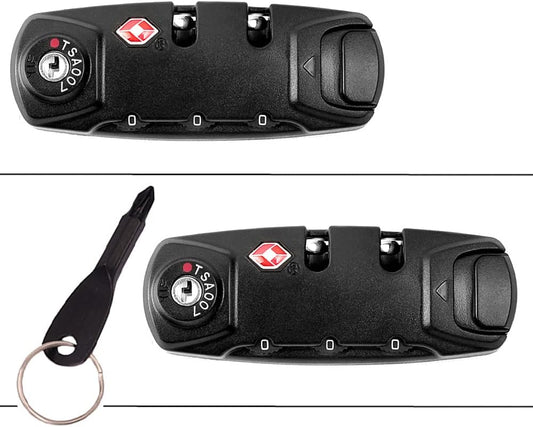(2 Pieces) lizipai(Customs Locks) Combination Lock TSA Customs Lock Fixed Luggage Lock, Backpack Lock