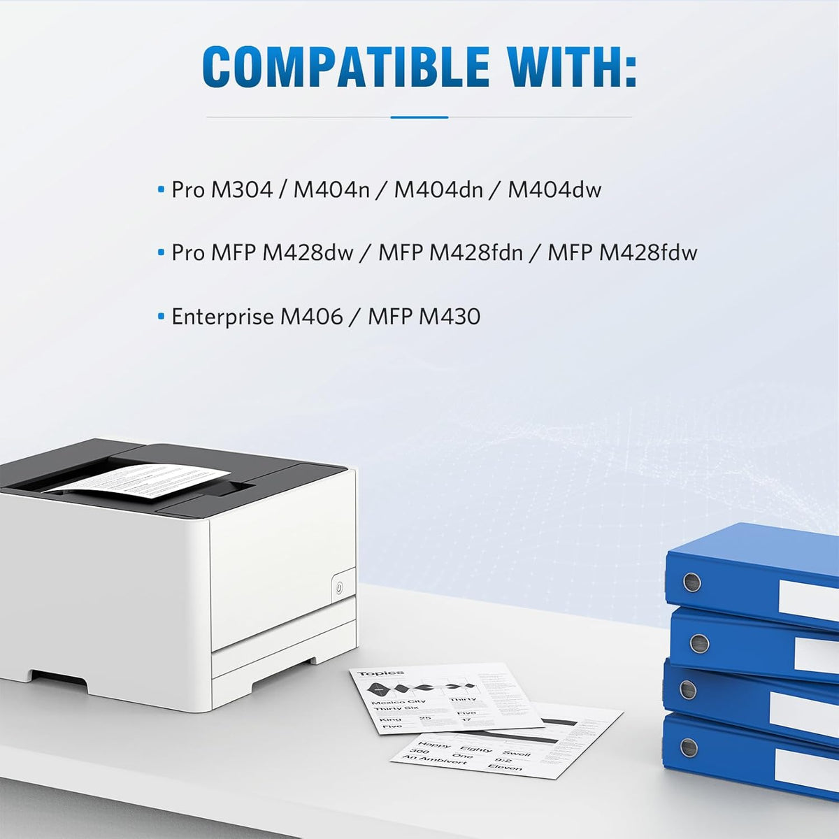 58A CF258A Toner Cartridge (with chip) Compatible Replacement for HP 58A CF258A 58X CF258X Laserjet MFP M428fdw M428dw M428fdn Pro M404n M404dn M404dw M404 M428 Toner Laser Jet Printer (Black 1-Pack)