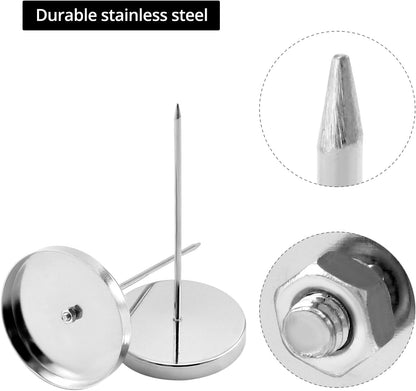 QWORK Desk Receipt Holder, 4 Pcs Spike Stick Receipts Check Bill Fork + 2 Pcs Black Paper Memo Holder Receipt Holder