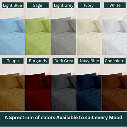 NON Sticky cotton Queen Size Sleeper Sofa Sheets, 4 Piece Egyptian Cotton Bed Sheet Set for Sofa Bed, 8" Deep Pocket for Pull Out Couch Mattress, 60" x 75", Chocolate Stripe, Soft & Breathable