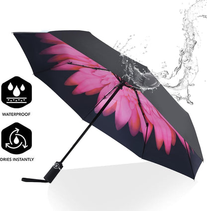 SY COMPACT Travel Umbrella Windproof Factory outlet Compact Automatic Umbrellas for Rain Compact Small UV Sun Protection Umbrella Durable Waterproof Lightweight-Fits Backpack Car Purse