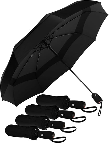 REPEL Windproof Travel Umbrella - Compact & Withstands Winds up to 85MPH , Strongest Premium Auto Folding Umbrella for Rain and Sun - Durable, Light & Portable for Women & Men , Fits Backpack & Cars