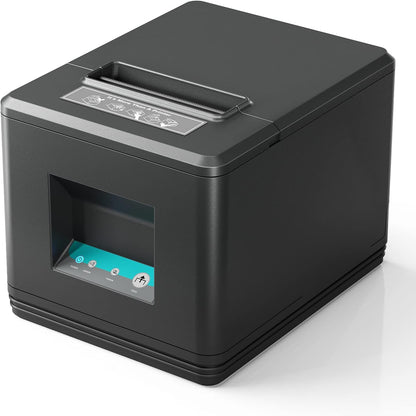 MUNBYN 80mm USB Thermal Receipt Printer, POS Printer with Auto Cutter ESC/POS Command Support Windows Mac, Do Not Support Square (Only USB Interface)