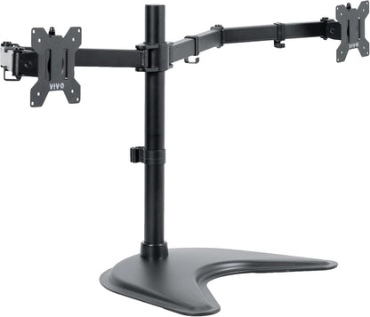 VIVO Dual Ultrawide Monitor Mount, Free-Standing Desk Stand for 2 Screens up to 38 Inches, Heavy-Duty Adjustable Arms, Max VESA 100x100mm, Black, STAND-V038F