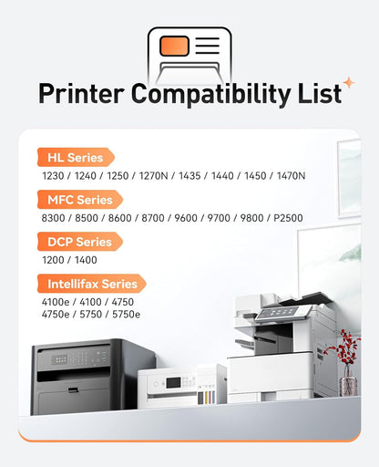 TN430 Toner Cartridge Black 1-Pack Replacement for Brother TN-430 TN460 TN-460 Compatible with Brother Intellifax-4100e 4750e 5750e HL-1240 DCP-1200 1400 8350 MFC-8300 MFC-8500 MFC-9600 P2500 Printer
