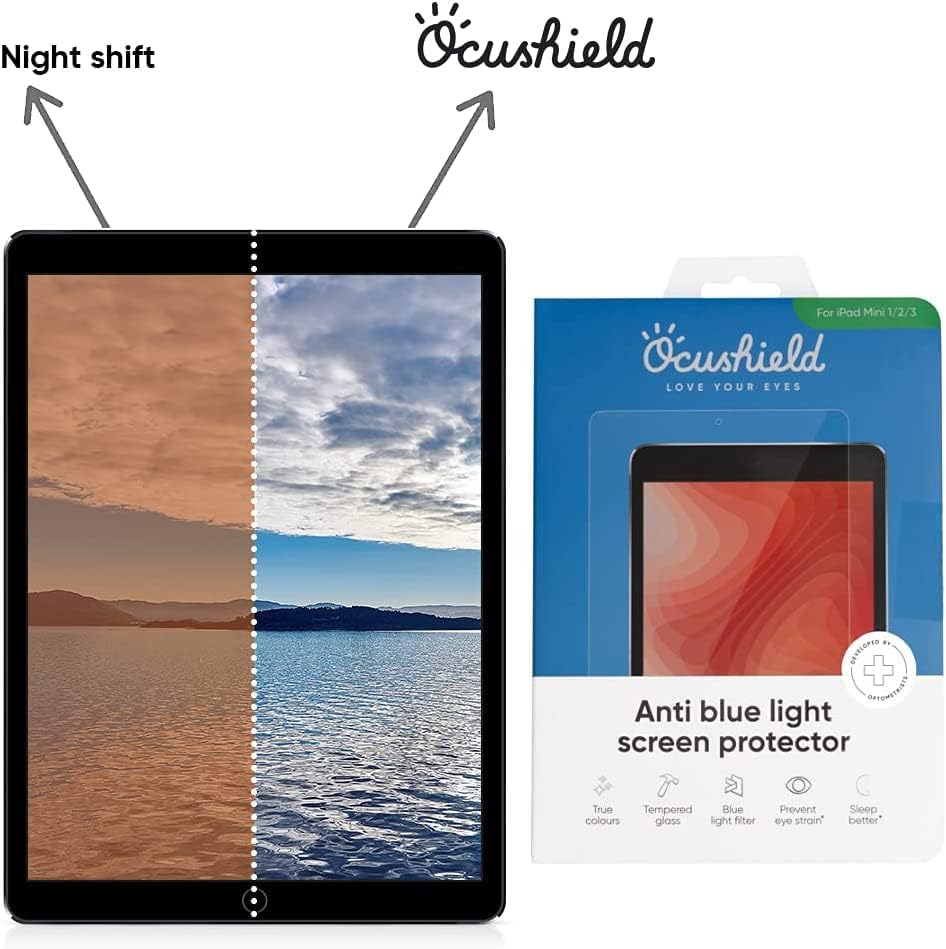 Ocushield Anti Blue Light Tempered Glass Screen Protector for Apple iPad 10.9” - 10th Gen - Blue Light Filter for iPad - Anti Glare - Protect Your Eyes & Improve Sleep (2022-2025)