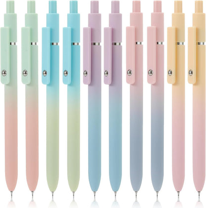 FIOVER Gel Pens, 5pcs 0.5mm Quick Dry Black Ink Fine Point Smooth Writing Pens High-End Series Ballpoint for Office School Supplies(Morandi)