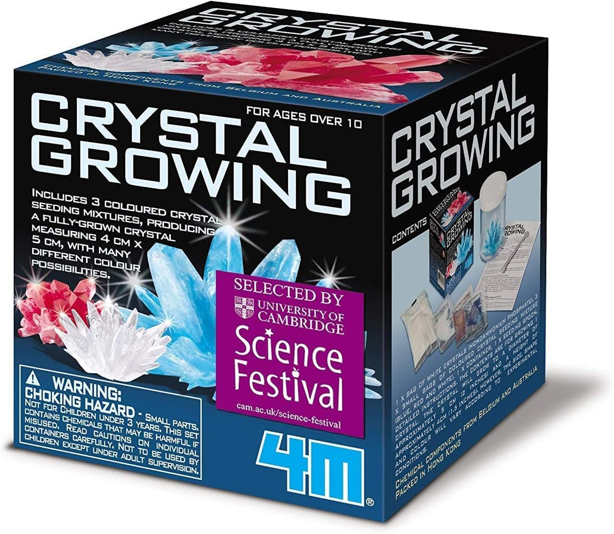 Crystal growing science experiment kit for kids, teens, boys & girls, DIY STEM toy lab