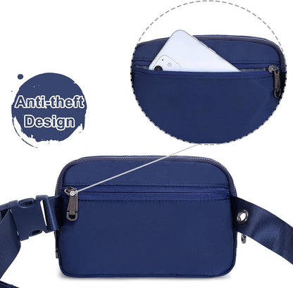 AROME Mini Belt Bag for Women, Fashion Waist Packs Fanny Pack Crossbody Bags with Strap Extender for Women Men, Waterproof Waist Bag Hip Bum Bag for Casual Travel Running Hiking Outdoor Sports