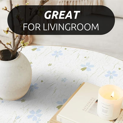 RAY STAR 12X120 Inch Shelf Liner for Kitchen Cabinets, Non-Adhesive Cabinet Liner Washable, PVC Drawer Liner for Dresser Non-Slip Bathroom (Floral)(6 Roll)