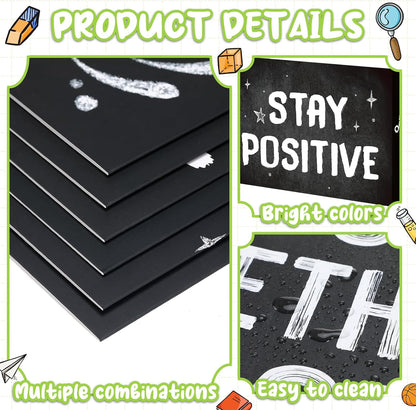 Honoson 24 Pcs Bulk Inspirational Privacy Folders for Students Cardboard Test Privacy Boards Motivational Words Desk Dividers Shield for Classroom School Study Supplies, 6 Styles (Industrial)