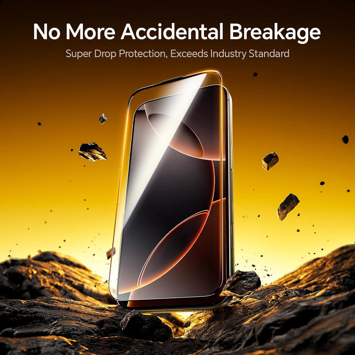 AOHI 9H+ Tempered Glass for iPhone 16 Pro Max Screen Protector Military Grade Shatterproof & Longest Durable Ultra-tough Glass Film with Flawless Fit Tray, 6.9-Inch HD Clear, Scratch Resistant