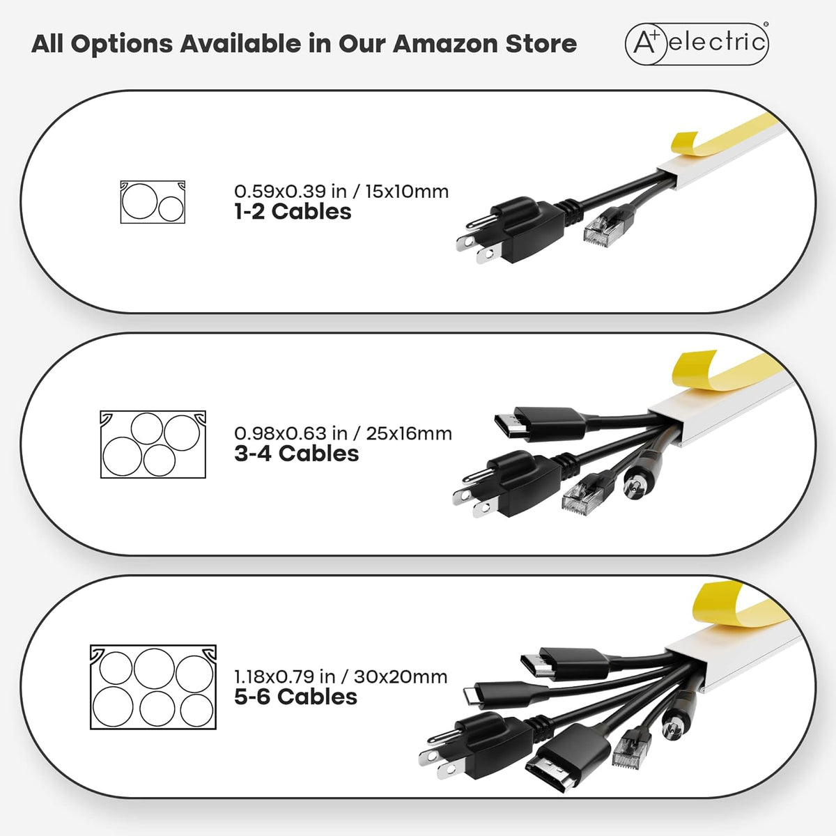 315" Cord Cover and 24 Pcs Fittings for Max 2 Cables Cable Raceway Cable Concealer Cord Management Kit Wire Cord Hider for 1 or 2 Cable Organizer On Wall Paintable Self Adhesive Channel