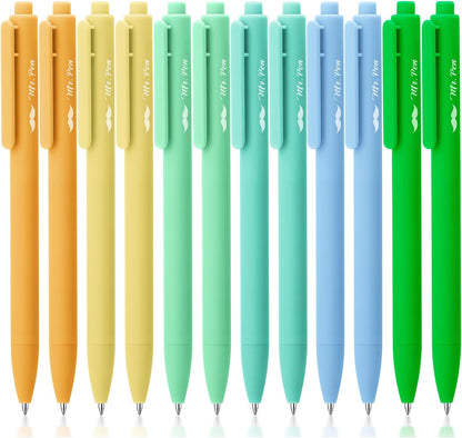 Mr. Pen- Retractable Gel Pens, 12 Pack, Colorful Ink, Fine Point 0.7mm | Fast Dry, Smooth Writing, Cute Pens for Drawing, Writing Planner and School Supplies