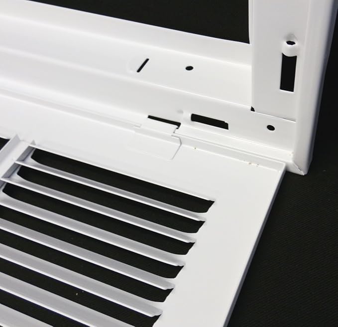HVAC Premium 16 x 26 Duct Opening Steel Return Air Filter Grille, for 1-inch Filter, Removable Door, Flat Stamped HVAC Vent Cover Grille, Outer Dimensions 18.5 x 28.5