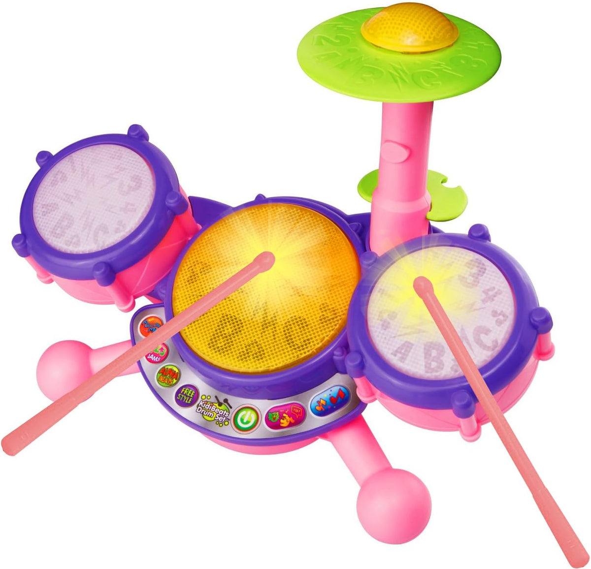 VTech KidiBeats Kids Drum Set - Musical Toy with Lights, Sounds & Learning for Toddlers 2-5 Years