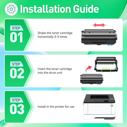 55B1000 Toner Cartridge with Chip Replacement for Lexmark 55B1000 55B1H00 Compatible with Lexmark MS331dn MS431dn MS431dw MX331adn MX431adn MX431adw MX432adwe MS331 MS431 MX331 MX431 Laser Printer Ink