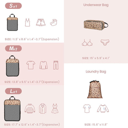 Cambond Compression Packing Cubes for Travel Women - Travel Bags Luggage Organizers Travel Essentials Compression Cubes for Travel Carry on Suitcases Organizer