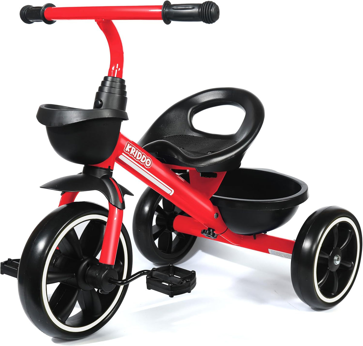 Krido Toddler Tricycle for 2-5 Year Olds - Pink Bike for 24 Month to 4 Year Old Girls and Boys