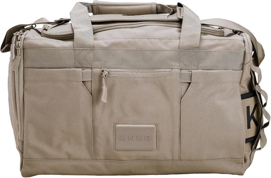 KNKG CORE Duffel Medium 35L - Gym Bag with Lifting Belt Attachment - Durable 500D Nylon, YKK Zippers - Natty