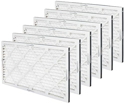 Amazon Basics 14x25x1 Air Filter 6 Pack, MERV 11 AC Furnace Filters (Actual Size: 13.75" x 24.75" x 0.75")