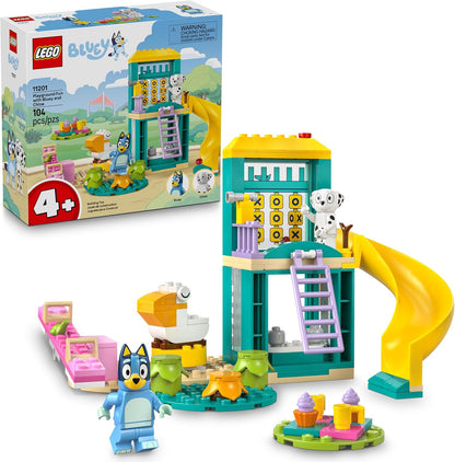 LEGO Bluey Playground Fun with Bluey and Chloe Sensory Building Blocks, Preschool Pretend Play & Learning Toys for Kids, 4 Year Old Girl & Boy Birthday Gifts