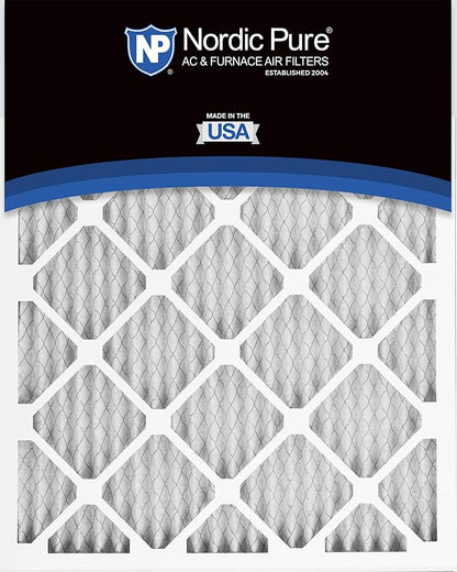 Nordic Pure 16x20x1 (15 1/2 x 19 1/2 x 3/4) Pleated MERV 8 Air Filters 6 Pack