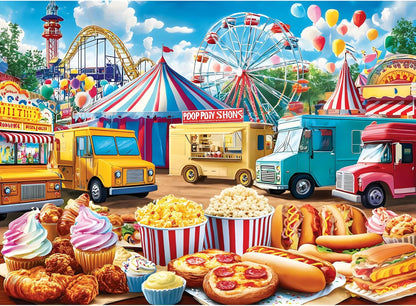 500 piece retro style jigsaw puzzles for adults, perfect for car and food station enthusiasts