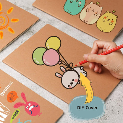 30 Pack Large B5 College Ruled Notebook & Journal Bulk, Kraft Cover, B5 Size, 7.6x10 inch, 60 Pages, Line Thick Paper, Subject Note Pad Planner Set for Women Men Kids Traveler Student Office