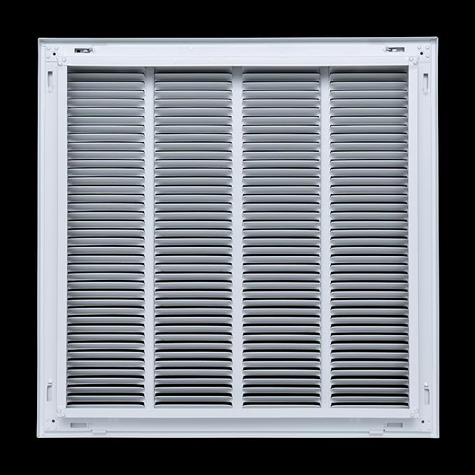HVAC Premium 16 x 26 Duct Opening Steel Return Air Filter Grille, for 1-inch Filter, Removable Door, Flat Stamped HVAC Vent Cover Grille, Outer Dimensions 18.5 x 28.5