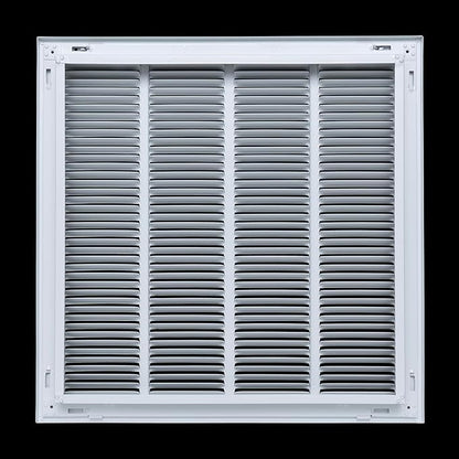 HVAC Premium 16 x 26 Duct Opening Steel Return Air Filter Grille, for 1-inch Filter, Removable Door, Flat Stamped HVAC Vent Cover Grille, Outer Dimensions 18.5 x 28.5