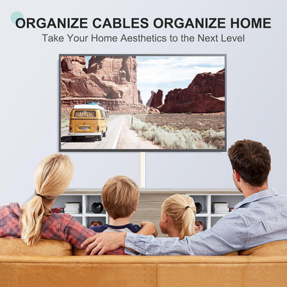 Delamu Cord Covers for 3-4 Wires on Wall, 254in Cable Hider Cord Hider, Large Wire Hider Wire Covers for Cords on Wall, Beige TV Cord Hider for Wall Mounted TV, 15x L16.9 W1.18 H0.6in, Beige