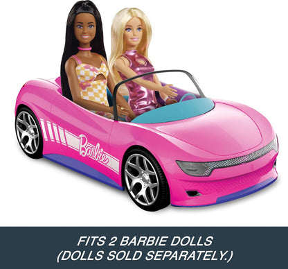 Hot Wheels Barbie RC Pink Convertible Car Remote Control Toy for Kids, 2 Barbie Doll Storage, Sticker Sheet Included