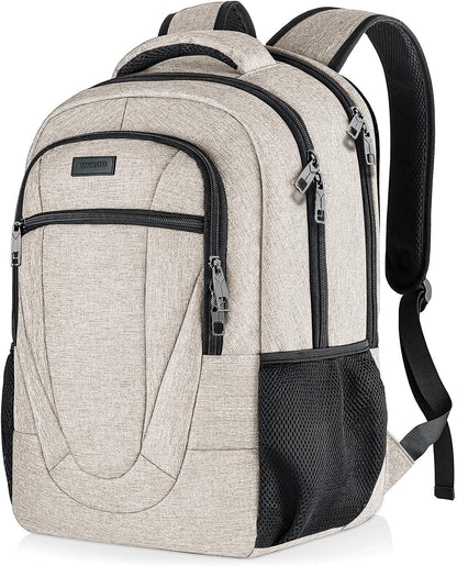 BIKROD Travel Laptop Backpack, 17 Inch Extra Large School Backpacks for Teen Boys and Girls, Black Water Resistant Women Back Pack, Business Men Sturdy Computer Bag